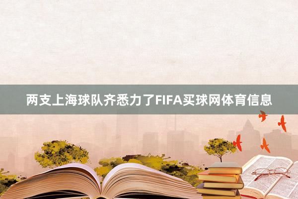两支上海球队齐悉力了FIFA买球网体育信息