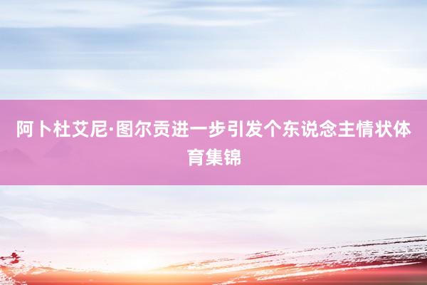 阿卜杜艾尼·图尔贡进一步引发个东说念主情状体育集锦