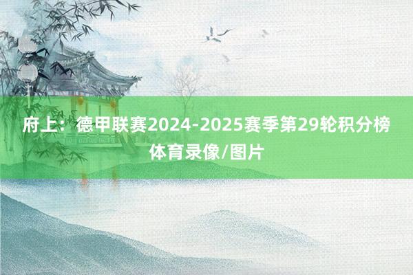 府上：德甲联赛2024-2025赛季第29轮积分榜体育录像/图片