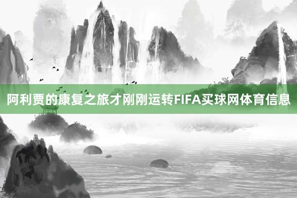 阿利贾的康复之旅才刚刚运转FIFA买球网体育信息