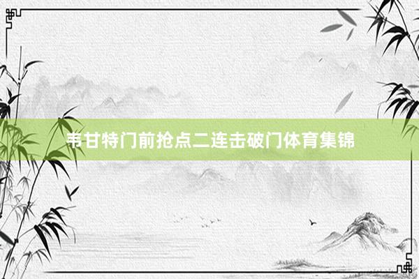 韦甘特门前抢点二连击破门体育集锦