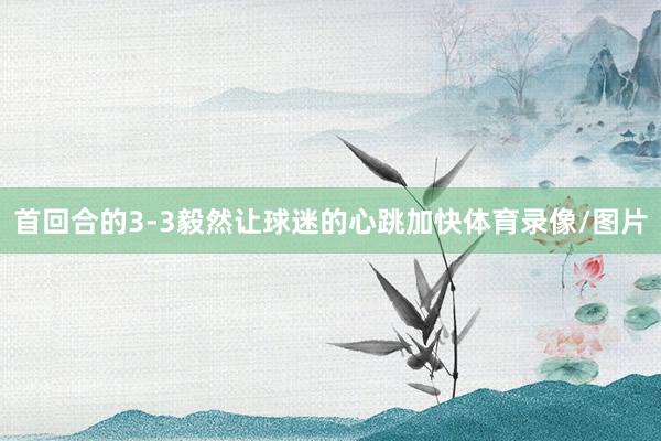 首回合的3-3毅然让球迷的心跳加快体育录像/图片