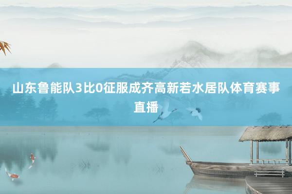 山东鲁能队3比0征服成齐高新若水居队体育赛事直播
