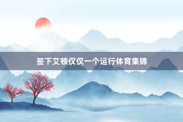 签下艾顿仅仅一个运行体育集锦