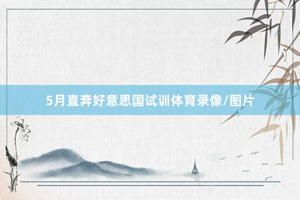 5月直奔好意思国试训体育录像/图片