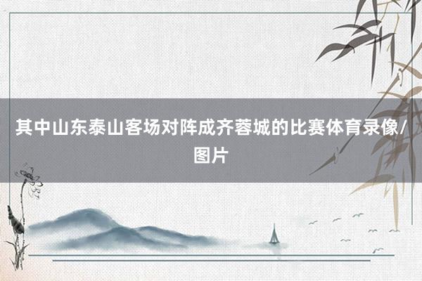 其中山东泰山客场对阵成齐蓉城的比赛体育录像/图片