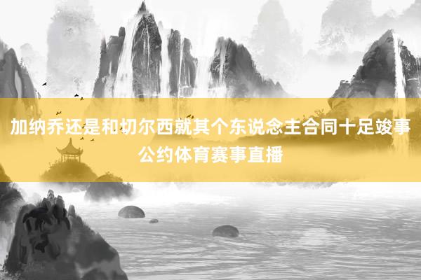 加纳乔还是和切尔西就其个东说念主合同十足竣事公约体育赛事直播