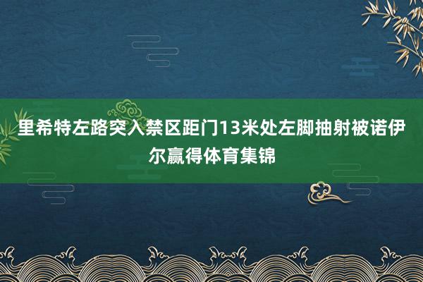 里希特左路突入禁区距门13米处左脚抽射被诺伊尔赢得体育集锦