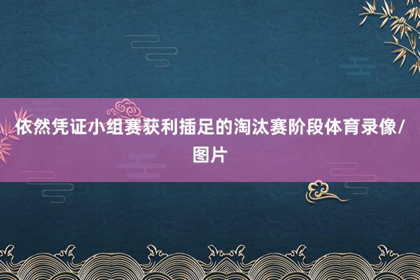 依然凭证小组赛获利插足的淘汰赛阶段体育录像/图片