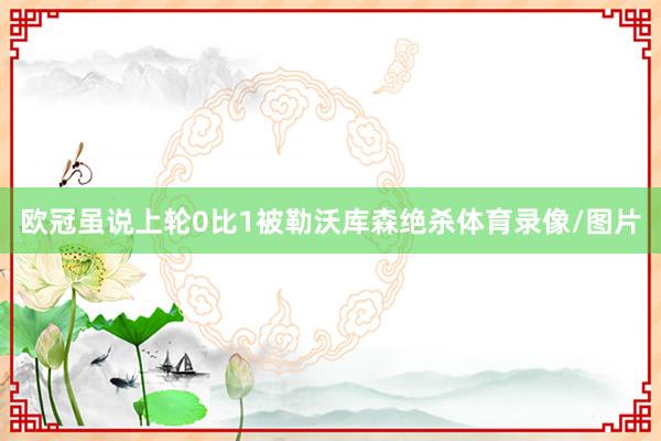 欧冠虽说上轮0比1被勒沃库森绝杀体育录像/图片