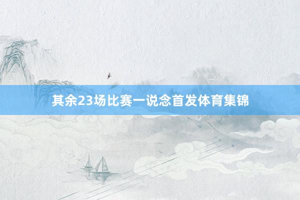 其余23场比赛一说念首发体育集锦