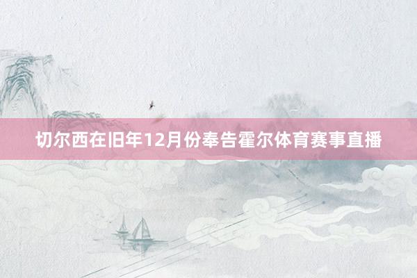 切尔西在旧年12月份奉告霍尔体育赛事直播