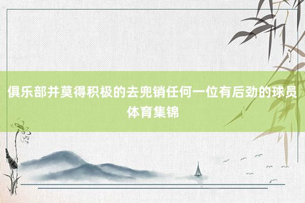 俱乐部并莫得积极的去兜销任何一位有后劲的球员体育集锦