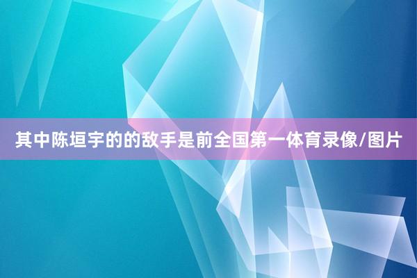 其中陈垣宇的的敌手是前全国第一体育录像/图片