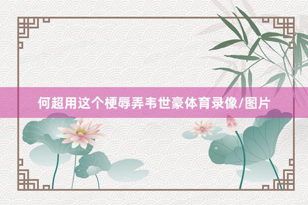 何超用这个梗辱弄韦世豪体育录像/图片
