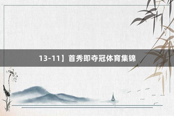 13-11】首秀即夺冠体育集锦
