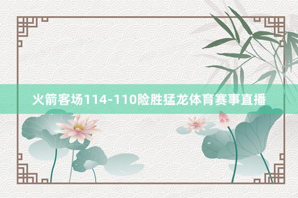 火箭客场114-110险胜猛龙体育赛事直播