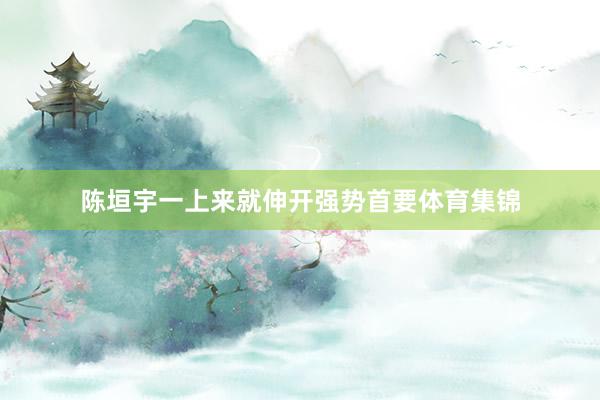 陈垣宇一上来就伸开强势首要体育集锦
