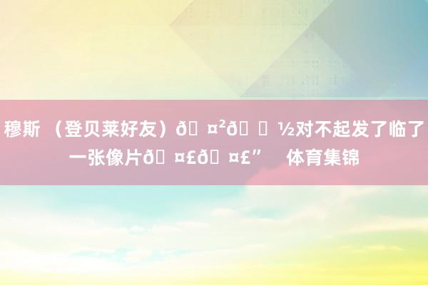 穆斯 (登贝莱好友)🤲🏽对不起发了临了一张像片🤣🤣” 体育集锦